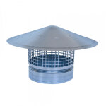 Chapeau pare - pluie acier galvanis�, d 355 mm s&p (unelvent) 874639