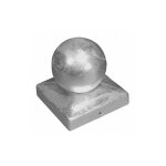 Chapeau de poteau boule zingué à visser - 70 mm Chapeau de poteau boule zingué à visser - 70 mm