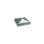 Chapeau poteau carr pyramide 7x7cm zingu  chaud