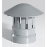 Girpi - chapeau de ventilation femelle pvc gris diam. 100 mm