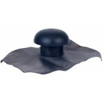 Nicoll - chapeau de ventilation �80 ? avec collerette �tanch�it� 40x33 ardoise ? pour toiture ou �vacuation ...