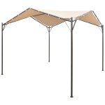 Vidaxl - chapiteau tente 4 x 4 m beige acier