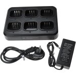 Vhbw - chargeur 6 compartiments compatible avec baofeng uv - 5r, uv - 5ra batteries de radio - socle ...