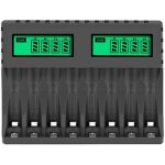 Chargeur de batterie Écran lcd chargeurs intelligents intelligents à 8 emplacements pour piles rechargeables ... Chargeur de batterie Écran lcd chargeurs intelligents intelligents à 8 emplacements pour piles rechargeables ...