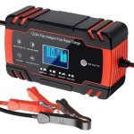 Chargeur de batterie intelligent 12v / 24v 8a, mainteneur de batterie portable avec �cran lcd et fonction ...