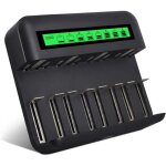 Chargeur de batterie lcd usb pour piles aa aaa c d ni - mh ni - cd rechargeables