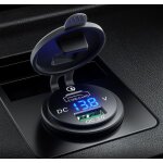 Chargeur pour lectroportatif, chargeur rapide usb c voiture 12v / 24v qc 3. 0 64w double prise chargeur ...