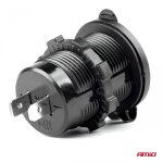 Chargeur �tanche avec 2 prises usb 12v 24v mod - 04 amio - 02854