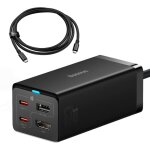 Chargeur mural 2en1 gan5 pro + hub convertisseur hdmi 4k 2x usb - c usb - a noir
