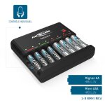 Chargeur de piles pour 8x piles aa / aaa nimh (charge / dcharge) + 8x 2850 aa nimh mignon - ansmann