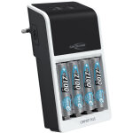 Chargeur pour piles comfort plus � perfect 7 � (1 pi�ce) + 4 piles hr6 - ansmann