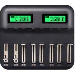 Chargeur de piles rapide chargeur intelligent avec ecran lcd claire r�tro - �clair� pour piles rechargeables ...