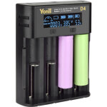 Vurahome - chargeur piles rechargeable universel avec �cran lcd, rapide chargeur batterie li - lon 3. ...
