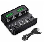 Chargeur de piles universel lcd, chargeur universel pour aa / lr6, aaa / lr3, c / r14, d / r20 ni - mh ...