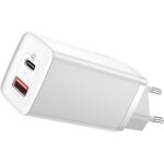 Chargeur rapide usb gan2 pro usb - c qc pd 65 w blanc
