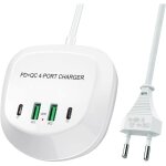 Chargeur usb c rapide, jie xing cun station de charge usb pd qc 3. 0 � charge rapide prise usb 4 ports ...