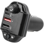 Chargeur de voiture bluetooth transmetteur fm adaptateur radio sans fil lecteur kit de voiture avec deux ...