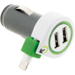 Chargeur voiture + c�ble iphone + 2 usb - q2 power