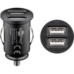 Goobay - chargeur de voiture dual - usb (24 w), 24 w max. 4, 8 a (12 / 24 v) 2x usb. unit� de consommation ...