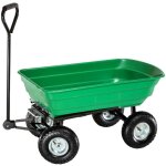Chariot charrette de jardin 300 kg avec benne basculante outils jardinage