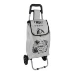 Chariot de courses � motif assortis - 25l - mod�le al�atoire - h 88 x p 28 x l 30 cm - livraison gratuite ...
