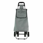 Ac - deco - chariot de course motif courses du chef - 4 roues - l 41 cm x h 87 cm - gris - livraison ...