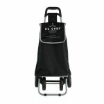 Chariot de course motif courses du chef - 4 roues - l 41 cm x h 87 cm - noir - livraison gratuite