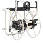 Chariot enrouleur de tuyau 60m m�tal montage mural avec manivelle tuyau arrosage dispositif mobile irrigation ...