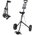 Chariot de golf pliable  2 roues en eva avec emplacements pour 4 tees 4 balls