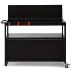 Brasero - chariot infinite 100 pour plancha - desserte de jardin ext�rieur - 3 niveaux de rangement - ...
