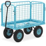 Chariot de jardin - hillvert - capacité de charge : 400 kg - barrières latérales amovibles - gros pneus ... Chariot de jardin - hillvert - capacité de charge : 400 kg - barrières latérales amovibles - gros pneus ...