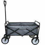 Chariot de jardin � 4 roues gris pliable brouette utilit� chariot de transport jardin - 98 x 53 x 116 ...
