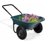Chariots de jardin avec cadre en fer et conteneur de 140 l, brouette de jardin avec poigne en caoutchouc ...