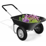 Chariots de jardin avec cadre en fer et conteneur de 140 l, brouette de jardin avec poigne en caoutchouc ...