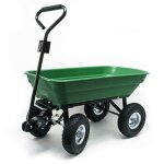 Helloshop26 - chariot de jardin  main 125 litres capacit 350 kg benne basculante remorque brouette