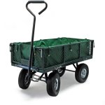 Wiltec - chariot transport pliable ? 965 x 510 x 550 mm ? capacit 300 kg ? avec bche amovible, pneus ...