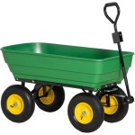 Outsunny - chariot de jardin  main benne basculante 75 125l charge max. 200 kg 4 roues pneumatiques ...