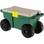 Chariot de jardin utilitaire ? bac de rangement  roulettes avec banc et plateau  outils intrieur ? ...