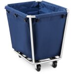 Chariot  linge sale panier  sur roulettes (volume : 300 litres, 4 roulettes, cadre en acier inoxydable, ...
