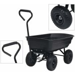 Chariot  main  bascule de jardin 300 kg 75 l noir