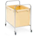 Chariot panier  linge  roulettes (250 litres, 4 roues en caoutchouc au roulement fluide, 2 roues avec ...