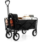 Chariot de plage pliable, chariot à roulettes 82 l, tissu oxford résistant, 4 roues taille compacte, ... Chariot de plage pliable, chariot à roulettes 82 l, tissu oxford résistant, 4 roues taille compacte, ...