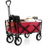 Chariot de plage pliable, chariot à roulettes 82 l, tissu oxford résistant, 4 roues taille compacte, ... Chariot de plage pliable, chariot à roulettes 82 l, tissu oxford résistant, 4 roues taille compacte, ...