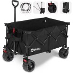 Sekey - chariot pliable xxl ? 200l ? roues larges 17x10 cm ? charge max 200 kg ? noir
