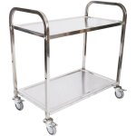 Wiltec chariot de service ? 940 x 560 x 940 mm ? acier affin ? 2 tagres ? jusqu? 150kg ? desserte ...