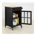 Chariot de service desserte de cuisine  roulettes meuble de rangement sobuy fkw98 - sch