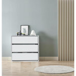 Dmora chariot  tiroirs newport, commode avec 3 tiroirs, commode basse pour armoire d'intrieur, hebdomadaire ...