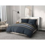 Parure de couette microfibre bleu 220 x 240 cm - charlest