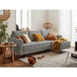 Lisa design - charlie - canap� d'angle r�versible - 4 places - convertible avec coffre - en velours c�tel� ...