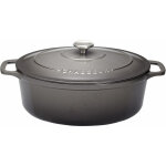 Chasseur - cocotte ovale 33 cm chasseur gris caviar int�rieur noir